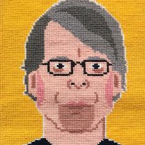 Stephen King: Cross-Stitch Portrait Creation. Textile Design, Embroider, and Decoration project by mrsdiannecolman - 09.24.2022