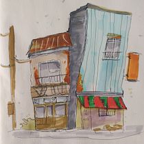 Mein Abschlussprojekt für den Kurs: Expressive Architekturskizzen mit Markern. Een project van  Schetsen,  Tekening,  Architecturale illustratie, Sketchbook y  Illustratie met inkt van cathrin_lahmert - 25.09.2022