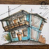 “Casa Yeyo”. Igueste de San Andrés. Islas Canarias. Een project van  Schetsen,  Tekening,  Architecturale illustratie, Sketchbook y  Illustratie met inkt van Beatriz Rodríguez Polegre - 25.09.2022