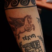 Pegasus estilo etching. Un proyecto de Diseño de tatuajes de Pablo BO - 23.09.2022
