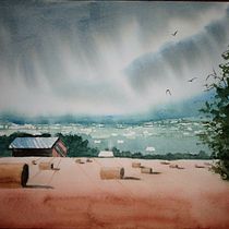 Mein Abschlussprojekt für den Kurs: Aquarell-Landschaften: Experimentelle Werkzeuge und Techniken. Projekt z dziedziny  Sztuki piękne,  Malarstwo i Malowanie akwarelą użytkownika Edwin Kremm - 26.09.2022