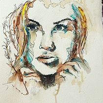 My project for course: Experimental Portraiture with Ink, Tea and Alcohol. Fine Arts, Painting, Drawing & Ink Illustration project by cbaird - 09.25.2022