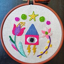 Mi proyecto del curso: Bordado contemporáneo con puntos tradicionales mexicanos. Een project van Craft, Borduurwerk, Textiel y Textielontwerp van Judith Hernández - 26.09.2022