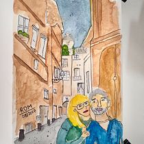 Aquarellsketching: My First Steps with Sketching and Watercolor (Rom 2017). Traditional illustration, Sketching, Creativit, Drawing, Watercolor Painting, and Sketchbook project by Max M. - 09.27.2022