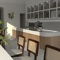 Interior Design for Coffee Shop. Projekt z dziedziny Architektura wnętrz, Projektowanie wnętrz, Dekoracja wnętrz, Projektowanie powierzchni h, low, ch i Projektowanie przestrzeni użytkownika Nicole Adinata - 03.09.2022