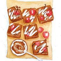 My project for course:  Flavorful Food Illustration with Watercolor. Projekt z dziedziny Trad, c, jna ilustracja,  Sztuki piękne,  Malarstwo i Malowanie akwarelą użytkownika Elena Gherasim - 23.09.2022