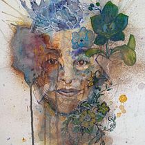 My project for course: Experimental Portraiture with Ink, Tea and Alcohol. Fine Arts, Painting, Drawing & Ink Illustration project by paula marques - 09.17.2022