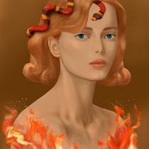 My project for course: Digital Fantasy Portraits with Photoshop. Traditional illustration, Drawing, Digital Illustration, Portrait Drawing, Digital Drawing, and Digital Painting project by Viktoriia Saulina - 09.27.2022