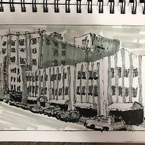 My project for course: Expressive Architectural Sketching with Colored Markers. Sketching, Drawing, Architectural Illustration, Sketchbook & Ink Illustration project by Katharine Russell - 09.27.2022