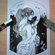 Mi proyecto del curso: Dibujo artístico con tinta. Ilustração tradicional, Desenho, Desenho artístico e Ilustração com tinta projeto de Nieves Pantión - 27.09.2022