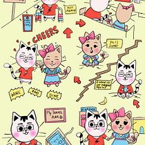 Illustrated me and my boyfriend as kawaii cats and drew our story.. Traditional illustration, Character Design, Digital Illustration, and Manga project by Sakshi Vaidya - 09.25.2022