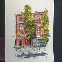 My project for course: Expressive Architectural Sketching with Colored Markers. Sketching, Drawing, Architectural Illustration, Sketchbook & Ink Illustration project by Anna - 09.28.2022