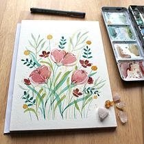 Mon projet du cours : Création d’une composition florale à l’aquarelle. Un progetto di Illustrazione tradizionale, Belle arti, Pittura, Pittura ad acquerello, Illustrazione botanica e Illustrazione naturalistica di melanie.losio - 28.09.2022