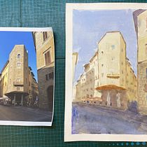 My project for course: Architectural Illustration with Watercolor. Un projet de Aquarelle de artworld2009 - 29.09.2022