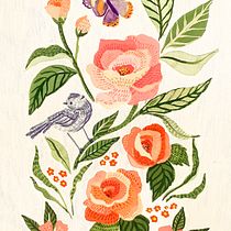 Mi proyecto del curso: Ilustración floral con gouache. Un projet de Illustration numérique, Illustration botanique , et Peinture gouache de Debbie Marentes - 24.09.2022