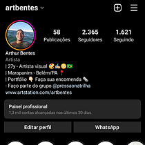 Meu projeto do curso: Instagram: apresente e posicione sua marca pessoal. Marketing, Social Media, Mobile Marketing, Instagram, Instagram Marketing, Br, and Strateg project by Arthur Bentes de Souza - 09.26.2022