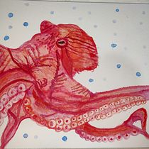 My project for course: Illustrating Nature: A Creative Exploration//Subject: Octopus. Traditional illustration, Painting, Drawing, Watercolor Painting, Ink Illustration, and Naturalistic Illustration project by celestetan - 09.21.2022