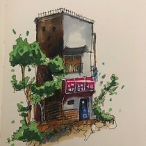 My project for course: Expressive Architectural Sketching with Colored Markers. Sketching, Drawing, Architectural Illustration, Sketchbook & Ink Illustration project by wahidaaftab - 09.27.2022