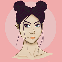 Meu projeto do curso: Retrato de personagens femininas com Procreate. Projekt z dziedziny Trad, c, jna ilustracja, Ilustracja c, frowa, R, sunek c i frow użytkownika Patrycia Brasileiro - 25.06.2021