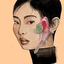 Mi proyecto del curso: Retrato ilustrado en acuarela. Projekt z dziedziny Trad, c, jna ilustracja,  Sztuki piękne,  Malarstwo,  R, sunek, Malowanie akwarelą, Portret,  R, sunek art, st i czn użytkownika Carla Gabriela Gorini - 27.09.2022