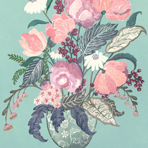 My project for course: Floral Illustration with Gouache Paint. Digital Illustration, Botanical Illustration, and Gouache Painting project by zmotz1 - 09.30.2022