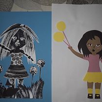 Me voy a la luna. Een project van Traditionele illustratie, Ontwerp van personages, Collage, Papercraft, Kinderillustratie, Creativiteit met kinderen y Verhaallijn van Melina Nerea Oiz - 30.09.2022