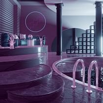 3D Interior Visualizations: Retro neon environment in Cinema 4D. 3D, Modelagem 3D, e Arquitetura digital projeto de Nicole Chufi - 01.10.2022