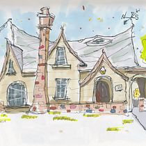 My project for course: Expressive Architectural Sketching with Colored Markers. Sketching, Drawing, Architectural Illustration, Sketchbook & Ink Illustration project by Bart Ingraldi - 09.17.2022