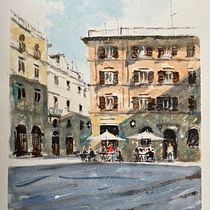 Meu projeto do curso: Técnicas modernas para paisagens urbanas em aquarela. Un progetto di Pittura e Pittura ad acquerello di Eduardo Busin Fernandes - 01.10.2022