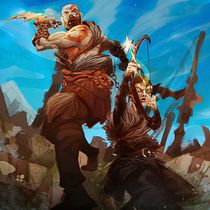 God of War. Traditional illustration, Fine Arts, Sketching, Pencil Drawing, Drawing, Realistic Drawing, and Figure Drawing project by Felipe Peixoto - 10.01.2022