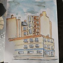 Mon projet du cours : Dessin architectural à l’aquarelle et à l’encre. Sketching, Drawing, Watercolor Painting, Architectural Illustration, Sketchbook & Ink Illustration project by nadege.lecroix - 10.02.2022