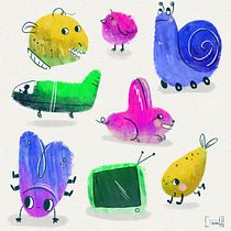 Mein Abschlussprojekt für den Kurs: Figurenfabrik: Illustriere kreative Charaktere für Kinder. Character Design, Digital Illustration, Children's Illustration, and Picturebook project by Jessica Smirnow - 10.02.2022