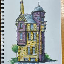 My project for course: Expressive Architectural Sketching with Colored Markers. Een project van  Schetsen,  Tekening,  Architecturale illustratie, Sketchbook y  Illustratie met inkt van Michelle Romano - 13.10.2022