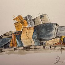 My project for course: Expressive Architectural Sketching with Colored Markers. Een project van  Schetsen,  Tekening,  Architecturale illustratie, Sketchbook y  Illustratie met inkt van Covadonga Lombardero - 03.10.2022