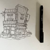 Mi proyecto del curso: Dibujo arquitectónico expresivo con marcadores de colores. Een project van Traditionele illustratie van Jaime Daroca - 03.10.2022