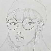 My project for course: Portrait Sketchbooking: Explore the Human Face. Projekt z dziedziny Sketching,  R, sunek, Portret,  R, sunek art, st, czn i Sketchbook użytkownika its_hannahhh - 03.10.2022