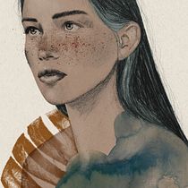 Meu projeto do curso: Retrato Ilustrado com Procreate. Ilustração tradicional, Ilustração vetorial, Ilustração digital, e Desenho de retrato projeto de Inês Santos - 23.09.2022