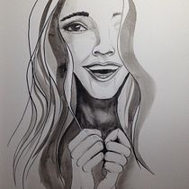 Mein Abschlussprojekt für den Kurs: Künstlerische Tuschemalerei mit chinesischer Tinte. Traditional illustration, Fine Arts, Painting, Pencil Drawing, Portrait Drawing, Artistic Drawing & Ink Illustration project by Susanne Weiss - 10.03.2022