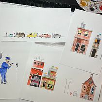 My project for course:  Imaginary Places: Draw, Paint, and Digitize on Photoshop. Sketching, Drawing, Digital Illustration, Architectural Illustration, and Narrative project by Alan Furst - 10.03.2022