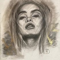 Mi proyecto del curso: Retrato artístico al carboncillo: creando atmósferas. Ilustração tradicional, Artes plásticas, Desenho, Desenho de retrato, Desenho realista, e Desenho artístico projeto de Nancy Fabiola Velasquez Cosenza - 04.10.2022