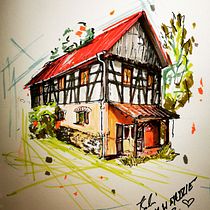 Mój projekt z kursu: Rysunek architektoniczny: kolor i artystyczna ekspresja. Een project van  Schetsen,  Tekening,  Architecturale illustratie, Sketchbook y  Illustratie met inkt van teamworkartjs - 04.10.2022