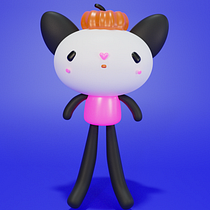 My project for course: Kawaii Character Creation in 3D with Blender  Ein Projekt aus dem Bereich Traditionelle Illustration, Design von Figuren, Digitale Illustration, 3-D-Modellierung und Manga von Alena Sherstneva - 05.10.2022