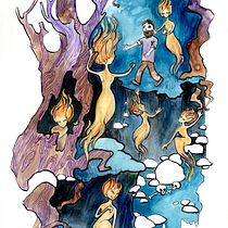 My project for course: Illustrated Stories: From Idea to Paper. Traditional illustration, Fine Arts, Painting, Pencil Drawing, Drawing, Watercolor Painting, Children's Illustration, and Narrative project by Mish Pašková - 10.05.2022