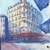 Meu projeto do curso: Desenho arquitetônico com aquarela e tinta. Sketching, Drawing, Watercolor Painting, Architectural Illustration, Sketchbook & Ink Illustration project by jessicatavbeier - 10.05.2022