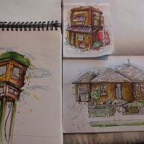 My project for course: Expressive Architectural Sketching with Colored Markers. Een project van  Schetsen,  Tekening,  Architecturale illustratie, Sketchbook y  Illustratie met inkt van Anthony Vella - 05.10.2022