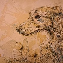 My project for course: Experimental Portraiture with Ink, Tea and Alcohol. Fine Arts, Painting, Drawing & Ink Illustration project by vickyburrough - 10.04.2022