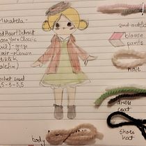 My project for course: Amigurumi: Design Clothing, Hair and Accessories. Projekt z dziedziny Craft, Projektowanie zabawek,  Tkactwo, Sz, dełkowanie, Amigurumi, Wzornictwo tekst i liów użytkownika Ruxandra Tetiu - 05.10.2022