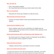 Meu projeto do curso: Mindset de negócios para criativos: construa um plano de ação. Creative Consulting, Design Management, Marketing, and Business project by hello - 10.06.2022
