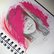 Meu projeto do curso: Retrato com técnica mista: capture expressões e emoções Ein Projekt aus dem Bereich Bildende Künste, Bleistiftzeichnung, Zeichnung, Porträtzeichnung, Realistische Zeichnung und Artistische Zeichnung von Carolina Sarkiz - 04.10.2022