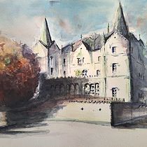 My project for course: Architectural Sketching with Watercolor and Ink. Sketching, Drawing, Watercolor Painting, Architectural Illustration, Sketchbook & Ink Illustration project by Marie-Noëlle Laurence - 10.06.2022